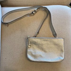 Henri Bendel Silver Purse and Matching Wallet